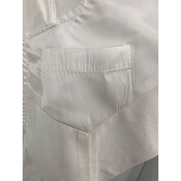 Y2K Vtg BCBGMAXAZRIA XS White Tie Waist Blouse RH10461 GUC Long Sleeve - Picture 10 of 11